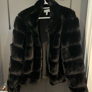 Sofia by Sofia Vergara Black Teddy Jacket